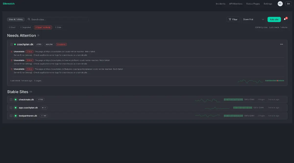 Sitewatch - Screenshot 2