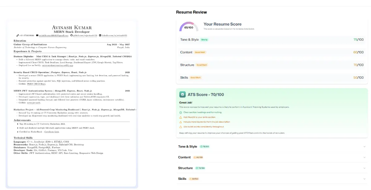 ai-resume-analyzers - Screenshot 4