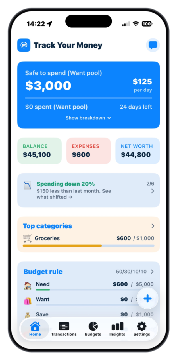TYM - Track Your Money - Screenshot 1
