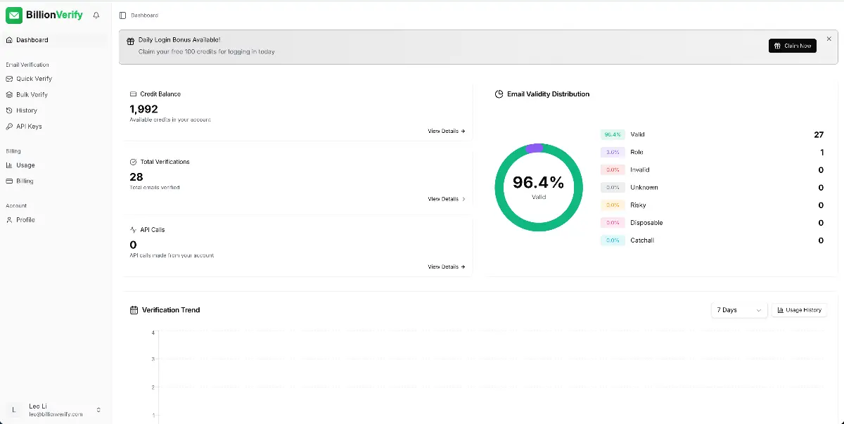 BillionVerify - Screenshot 2