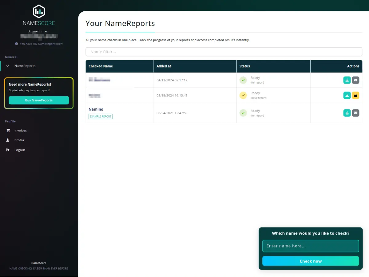 Brand Name Check & Trademark Analysis Tool - Screenshot 2