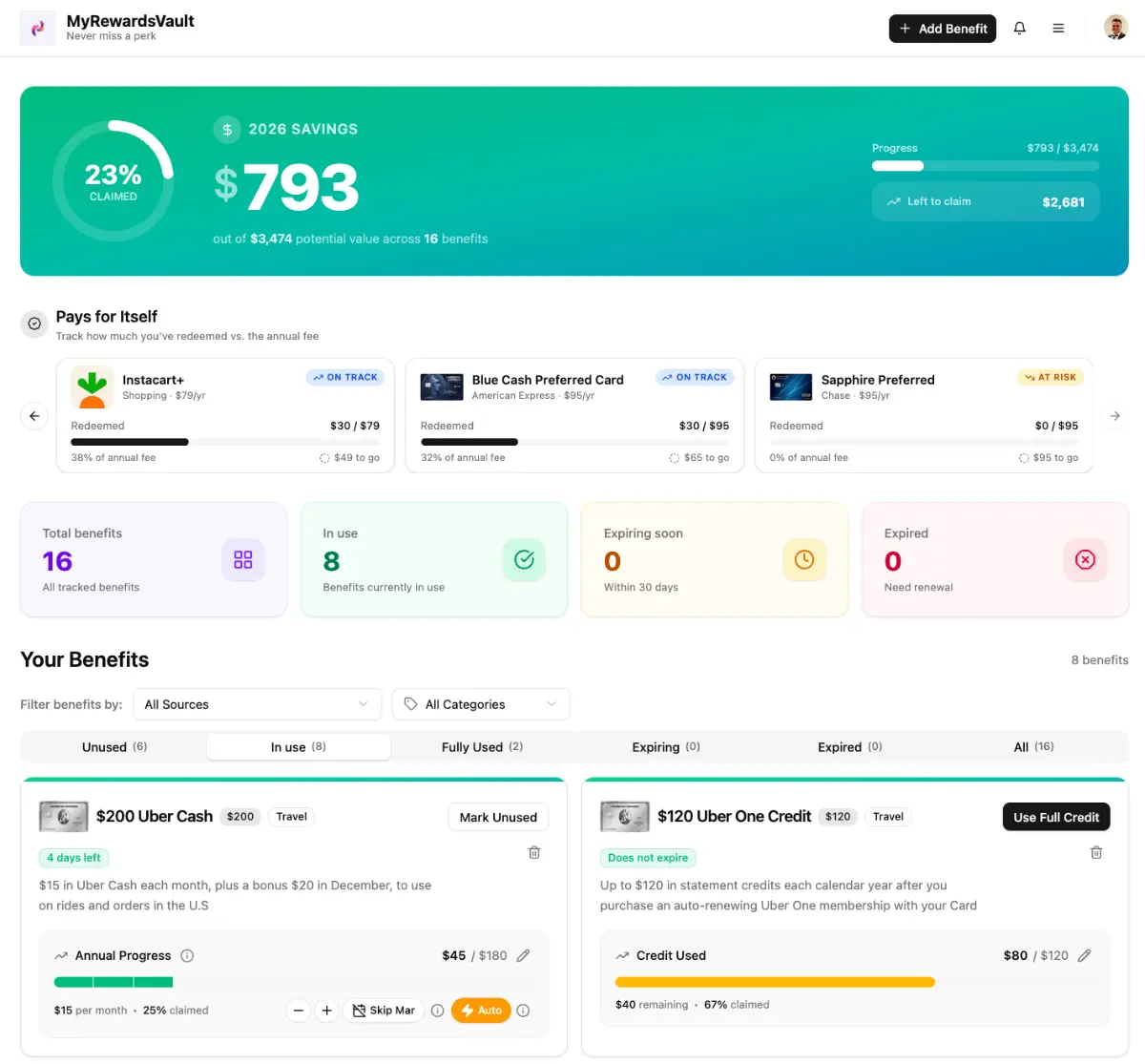 MyRewardsVault - Screenshot 1