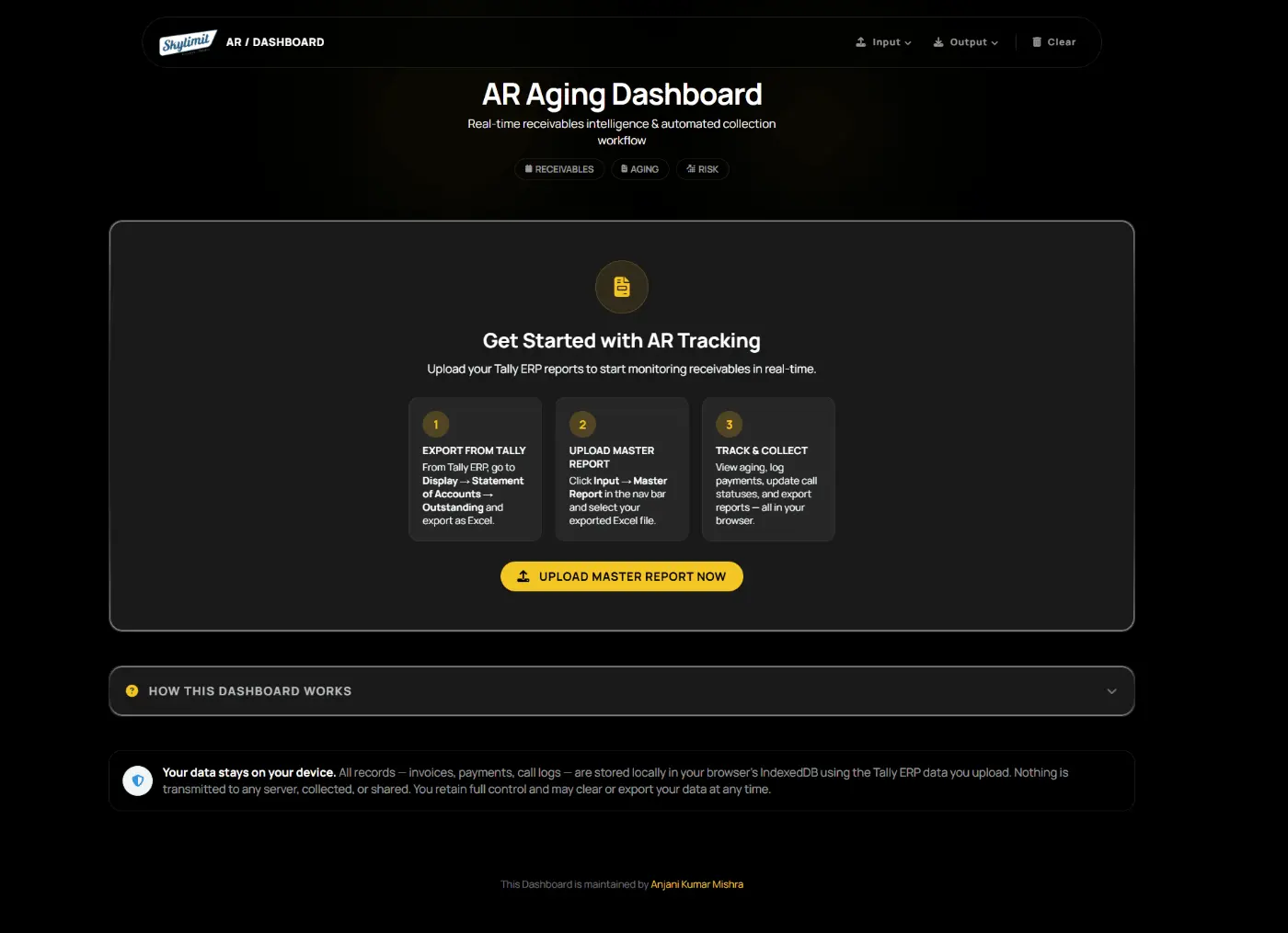 SkyLimit AR Aging Dashboard - Screenshot 2