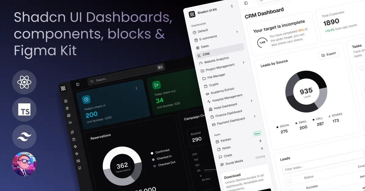 Shadcn UI Kit - Screenshot 1