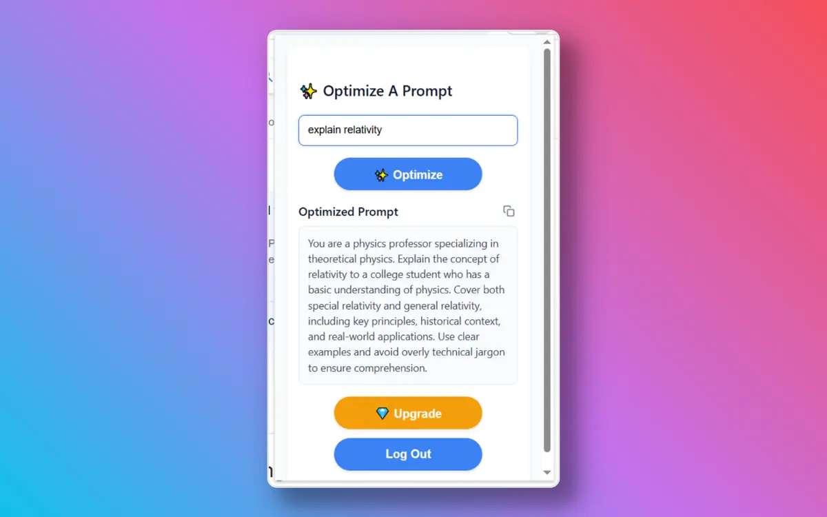MetaPrompt - AI Prompt Engineer & Optimizer for ChatGPT & Claude - Screenshot 3