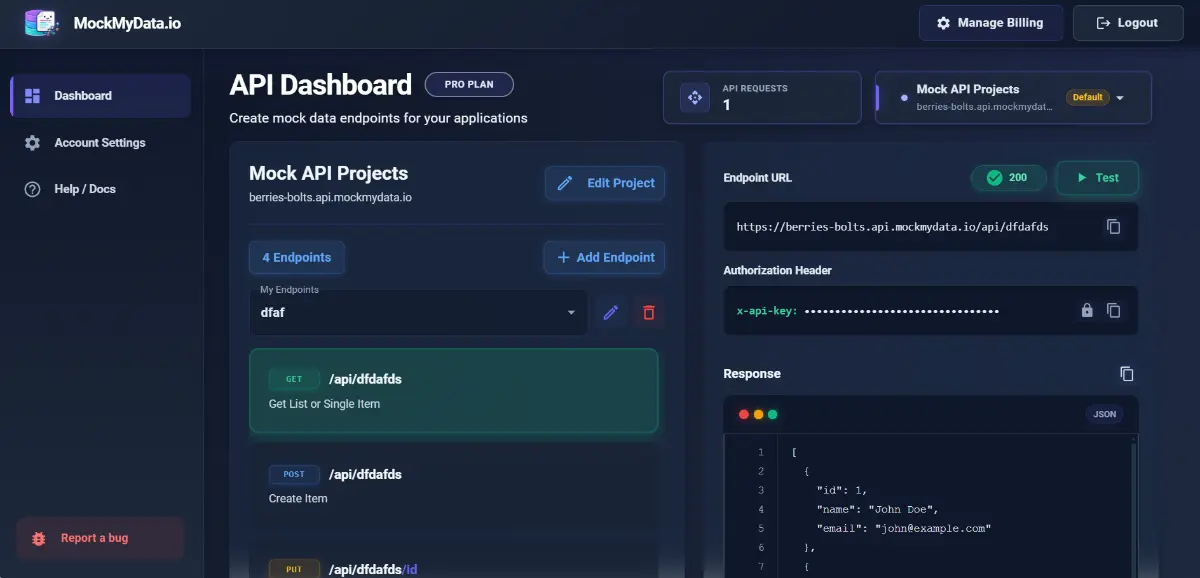 MockMyData - Screenshot 1