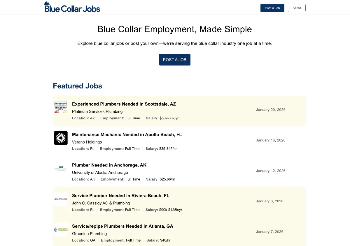 BlueCollarJobs.com - Screenshot 1