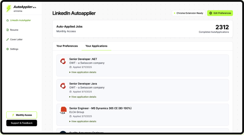 AutoApplier - Screenshot 3