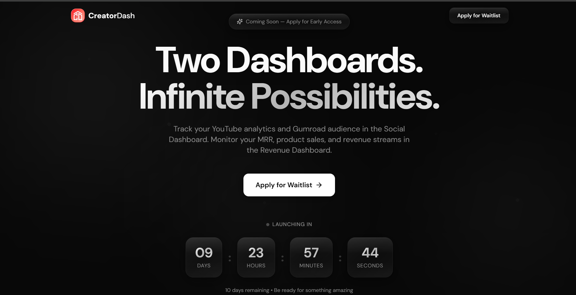 Creatordash - Screenshot 1