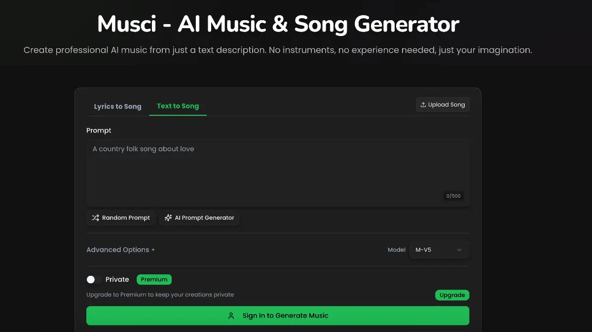 Musci.io - Screenshot 1