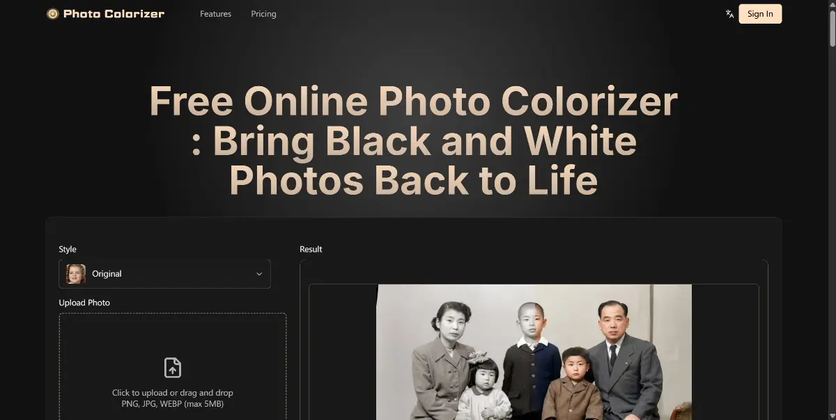 Photo Colorizer - Screenshot 1