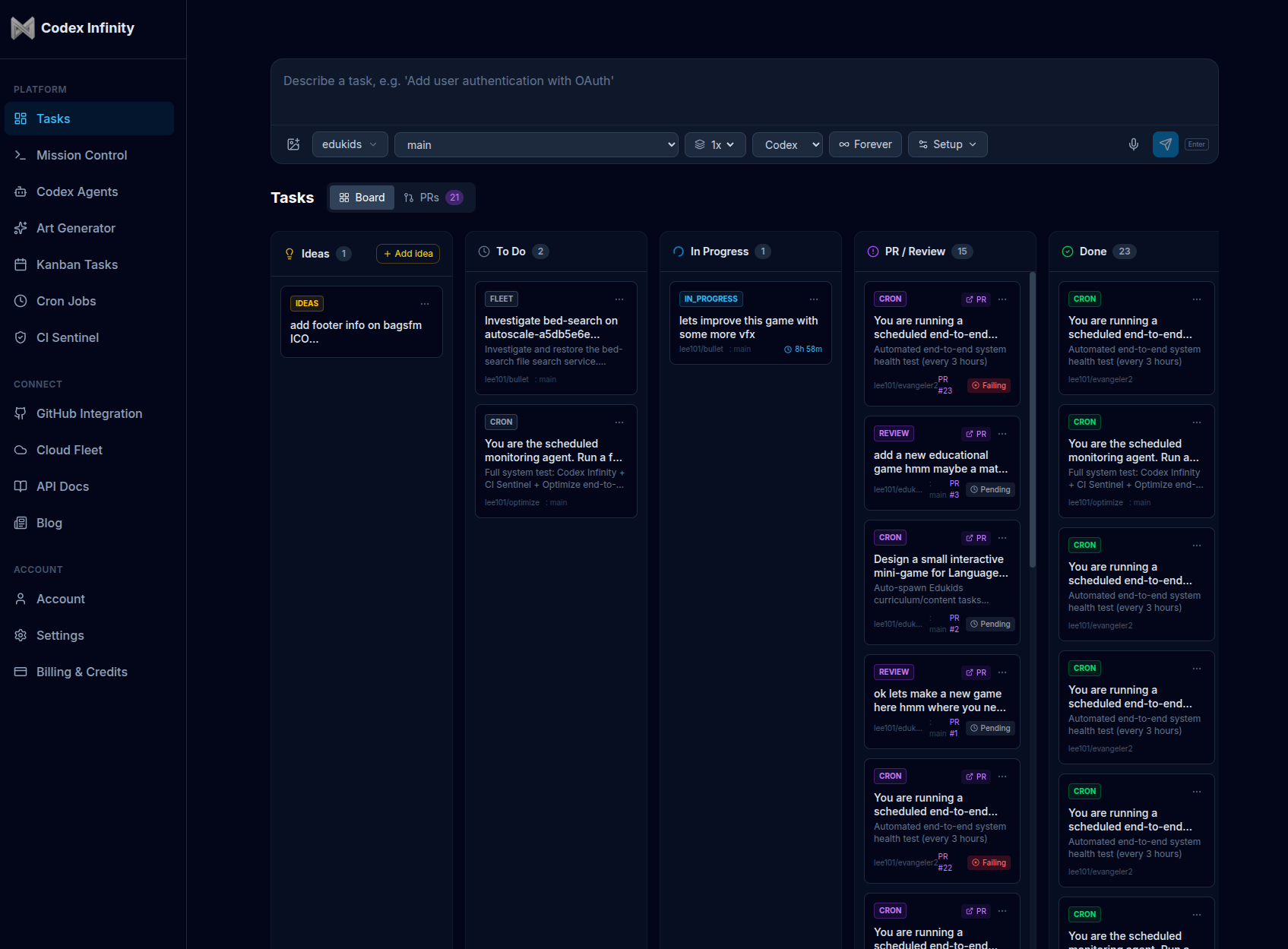 Codex Infinity - Screenshot 1