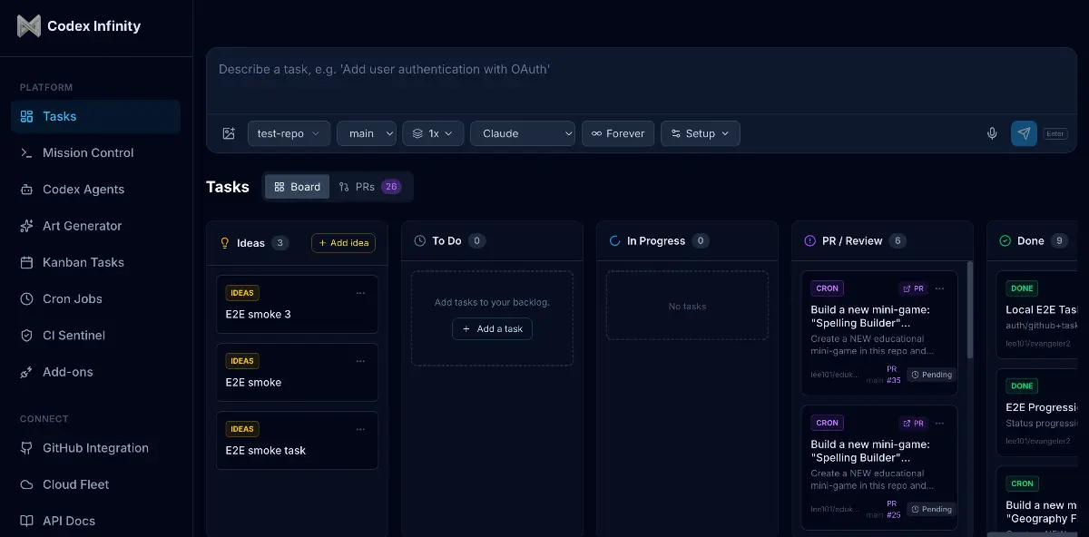 Codex Infinity - Screenshot 1