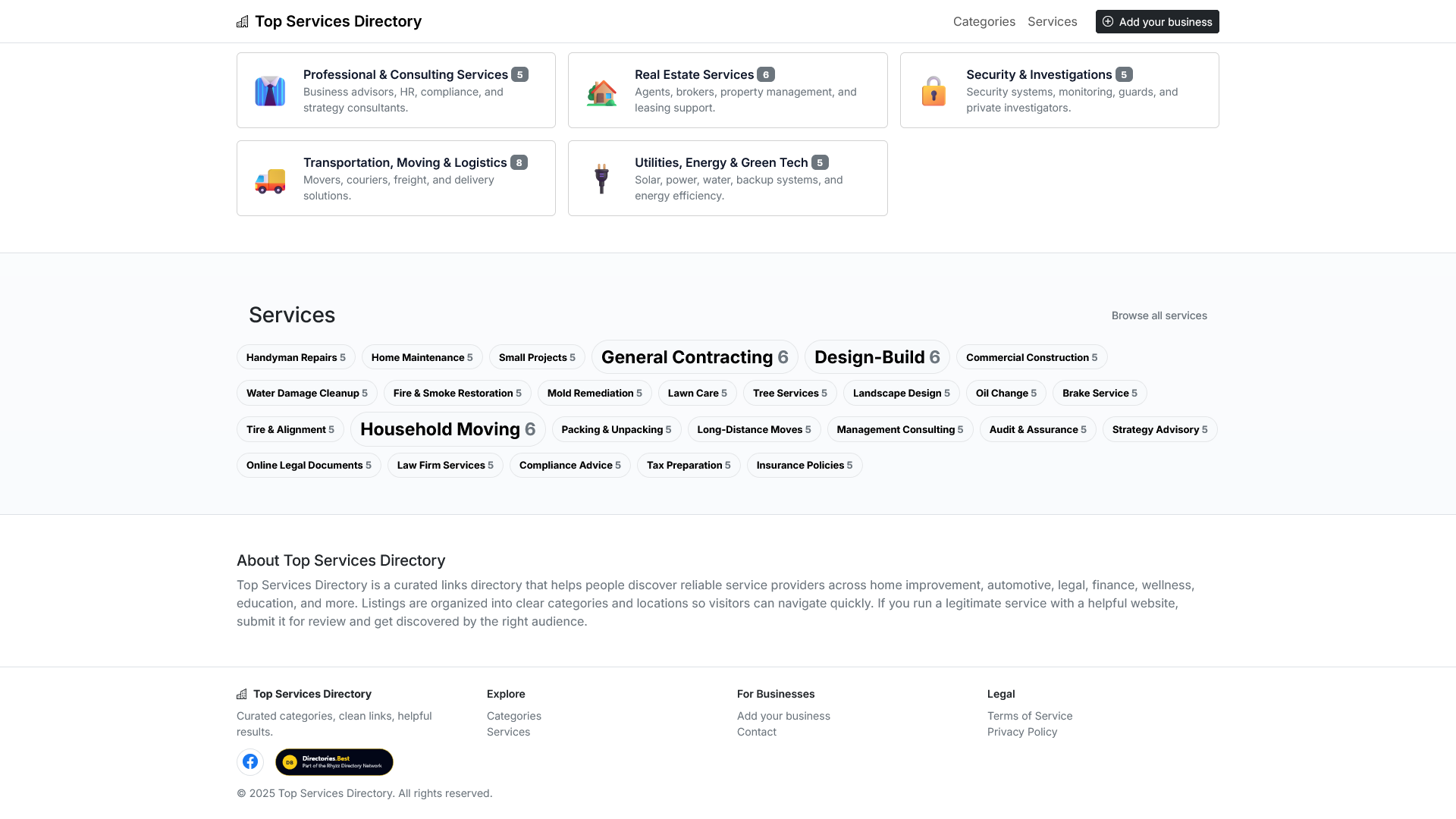Top Services Directory - Screenshot 3