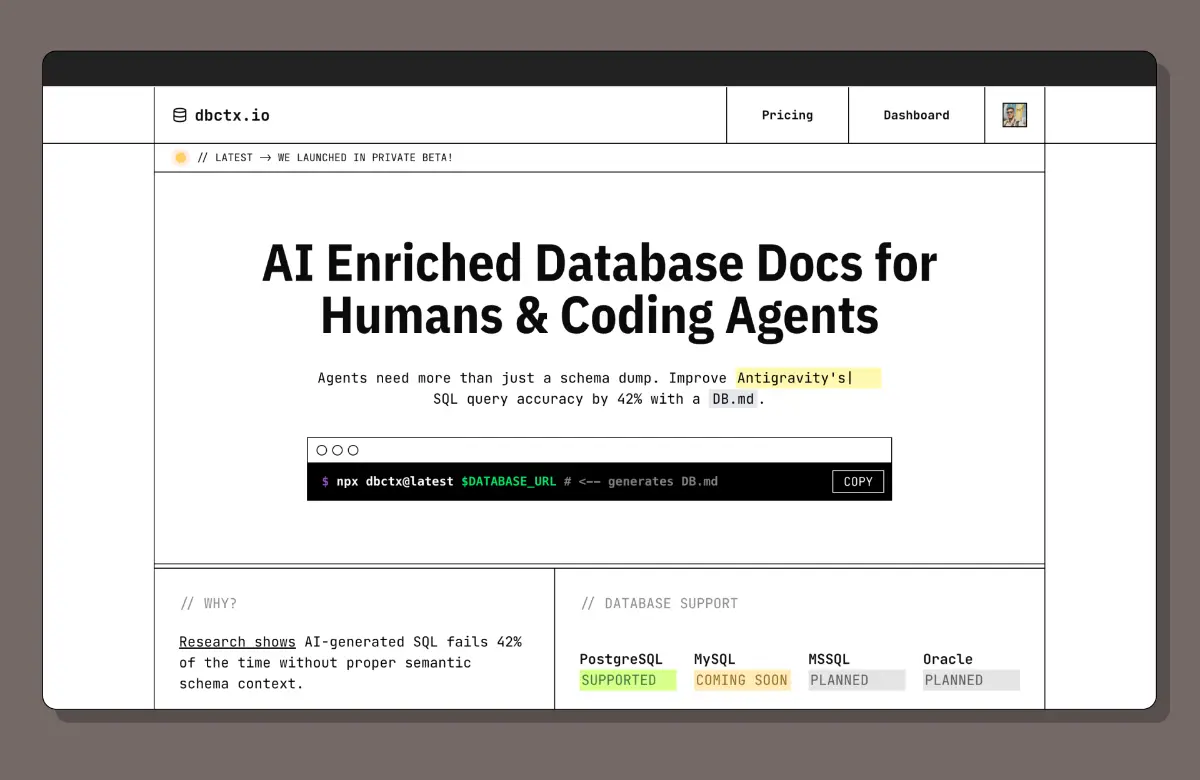 dbctx.io - Screenshot 1