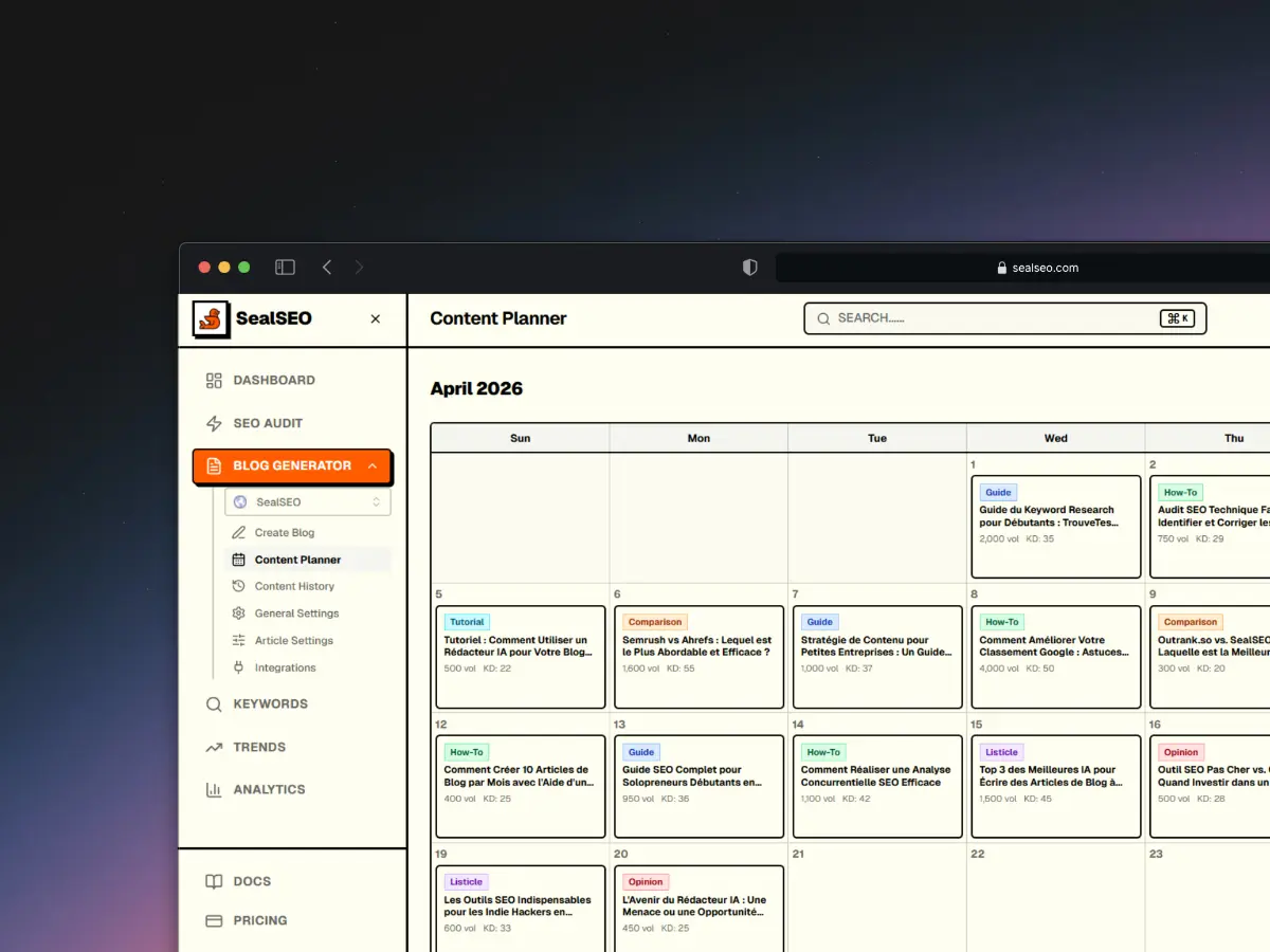 SealSEO - Screenshot 2