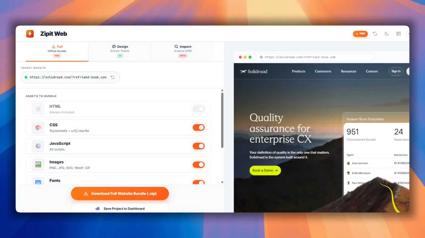 Zipit Web - Screenshot 2