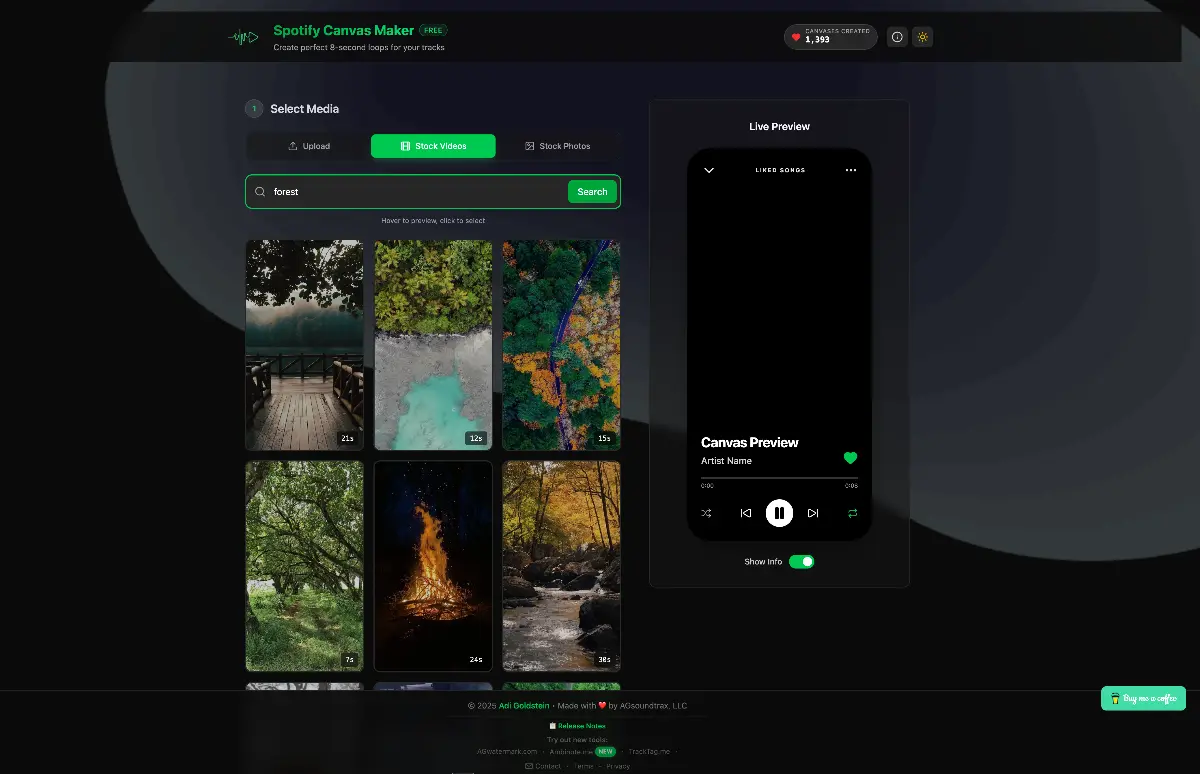 Spotify Canvas Maker - Screenshot 1