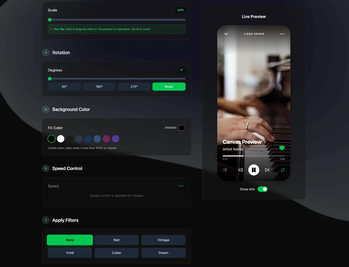 Spotify Canvas Maker - Screenshot 2