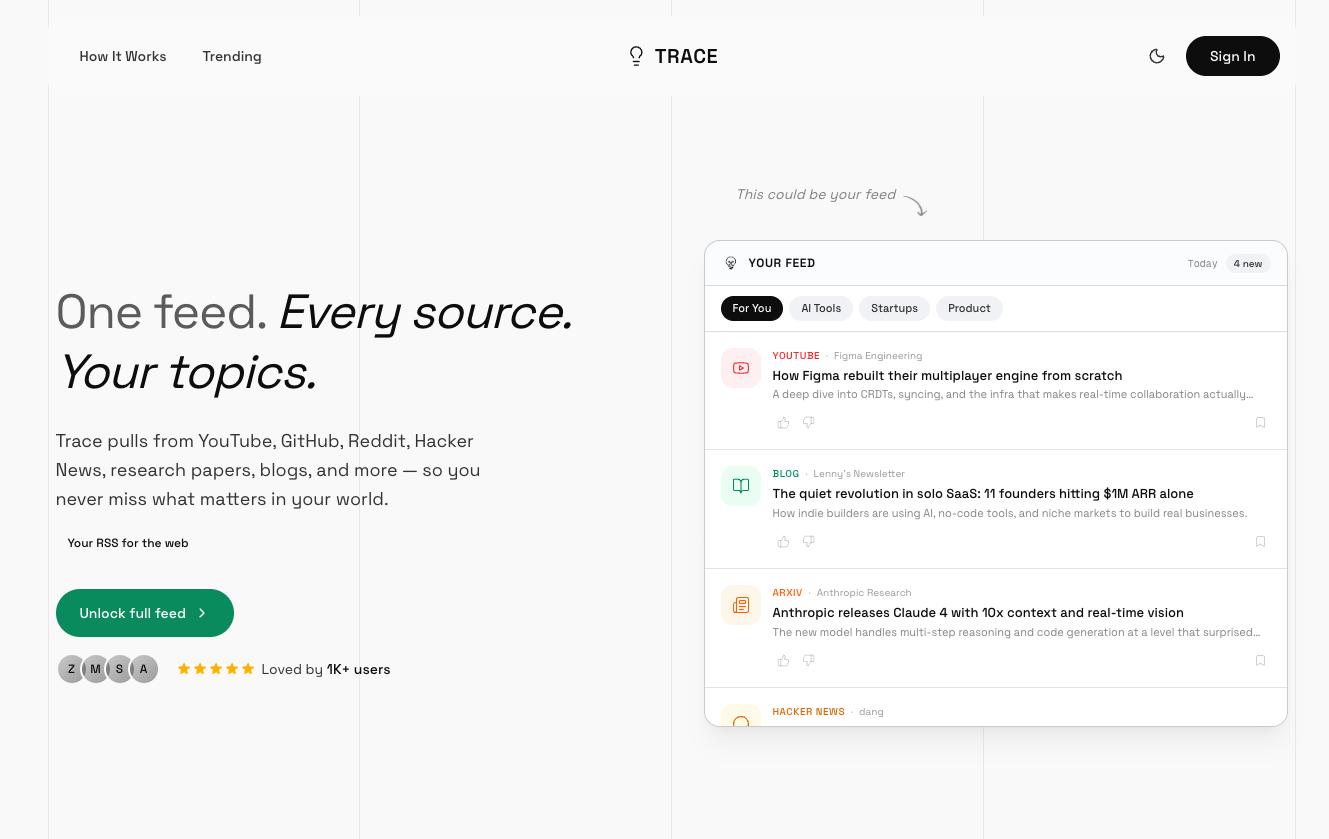 Trace - Screenshot 1