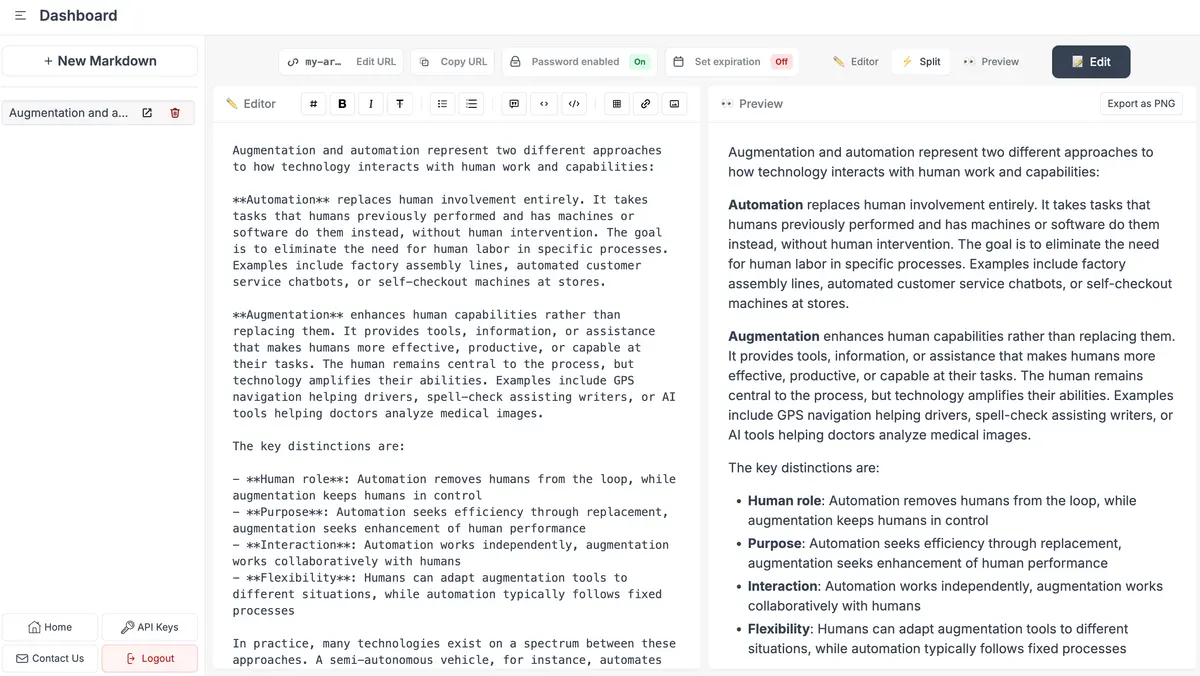 Publish Markdown - Screenshot 3