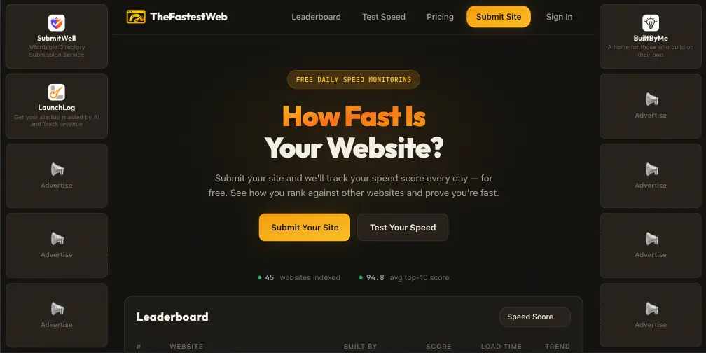 TheFastestWeb - Screenshot 1