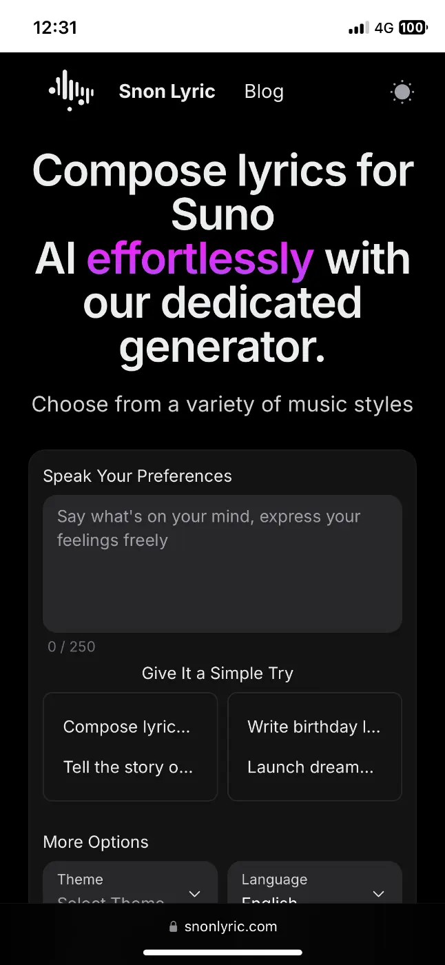 Snon Lyric - Screenshot 2