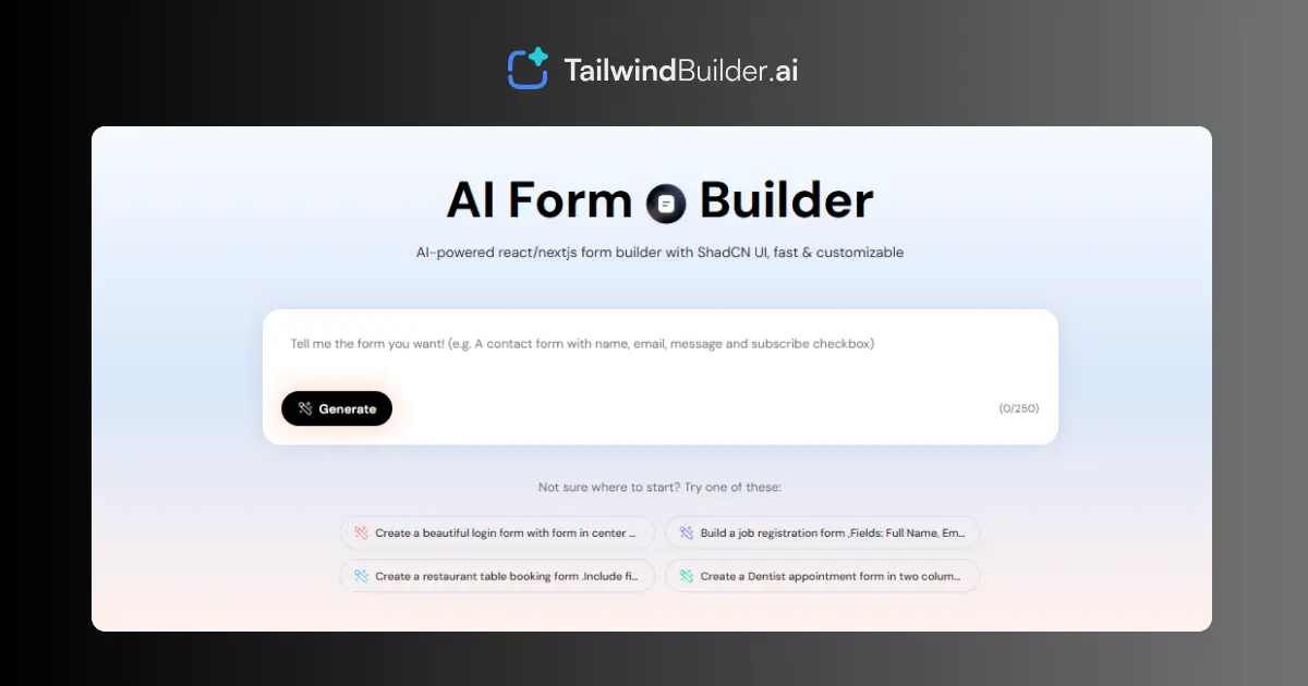 Tailwind AI Builder - Screenshot 2