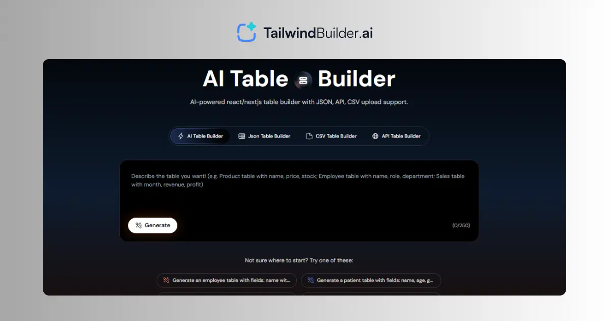 Tailwind AI Builder - Screenshot 3