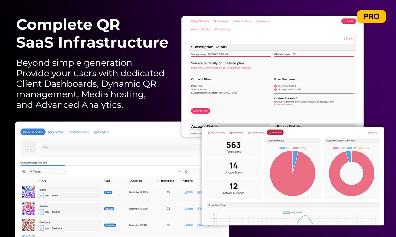 QRcdr - The All-in-One WP QR code SaaS - Screenshot 3