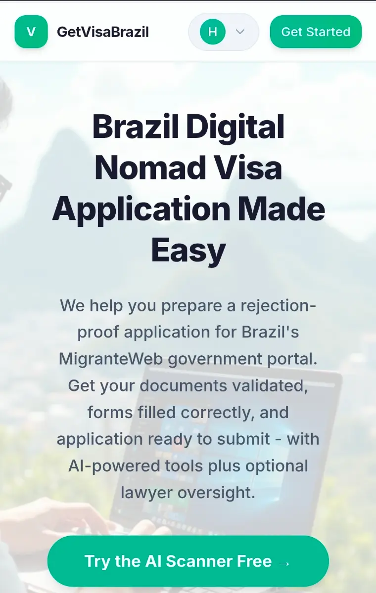 Get Brazil Visa - Screenshot 1