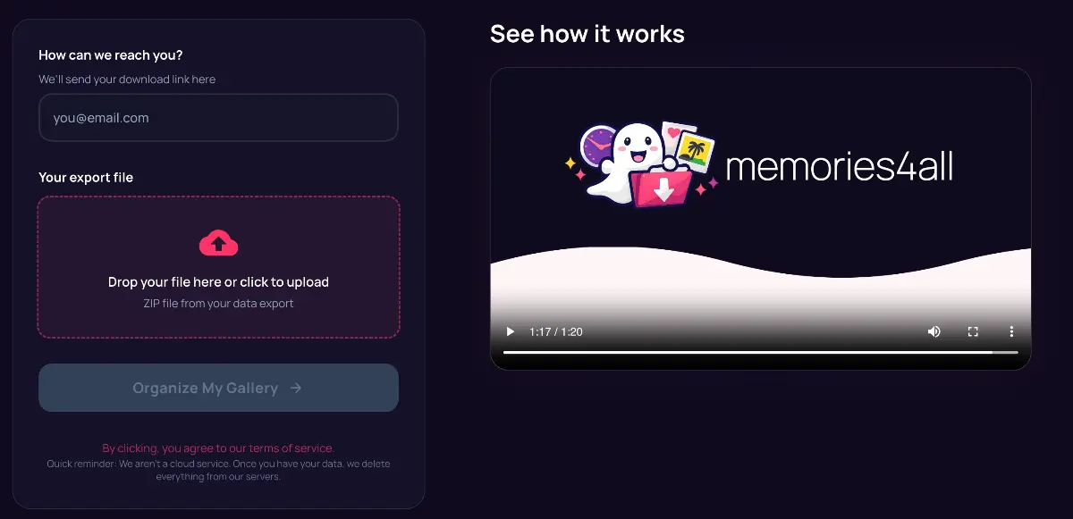 memories4all - Screenshot 2