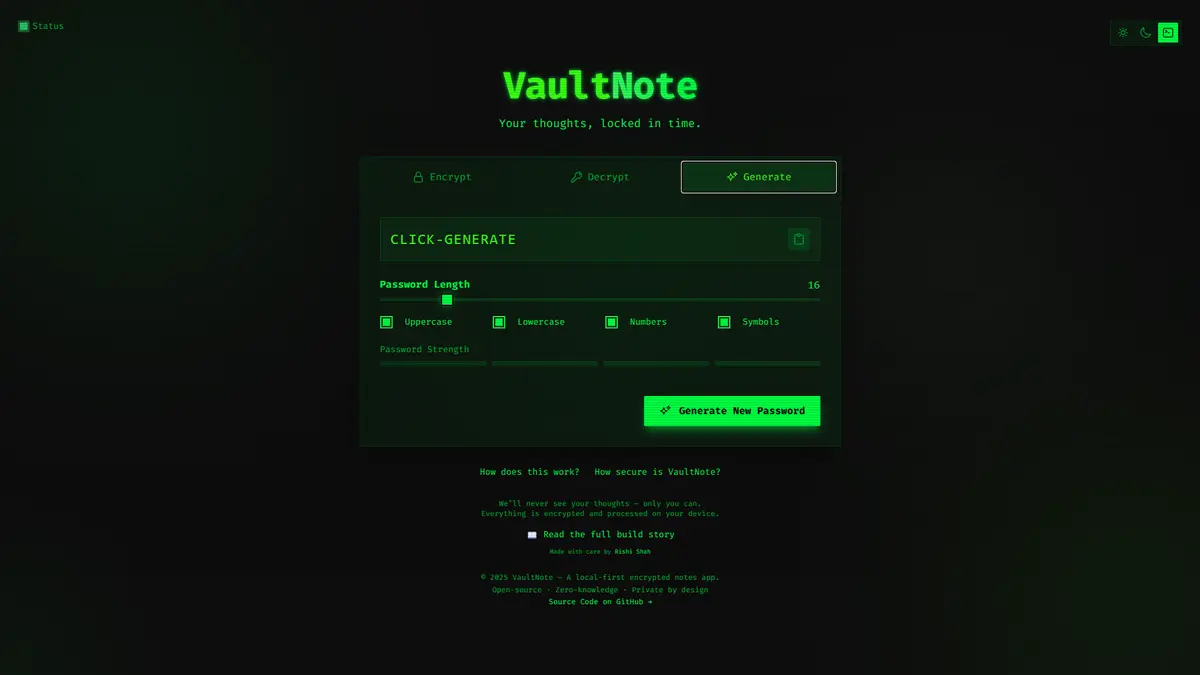 Vault Note - Screenshot 3