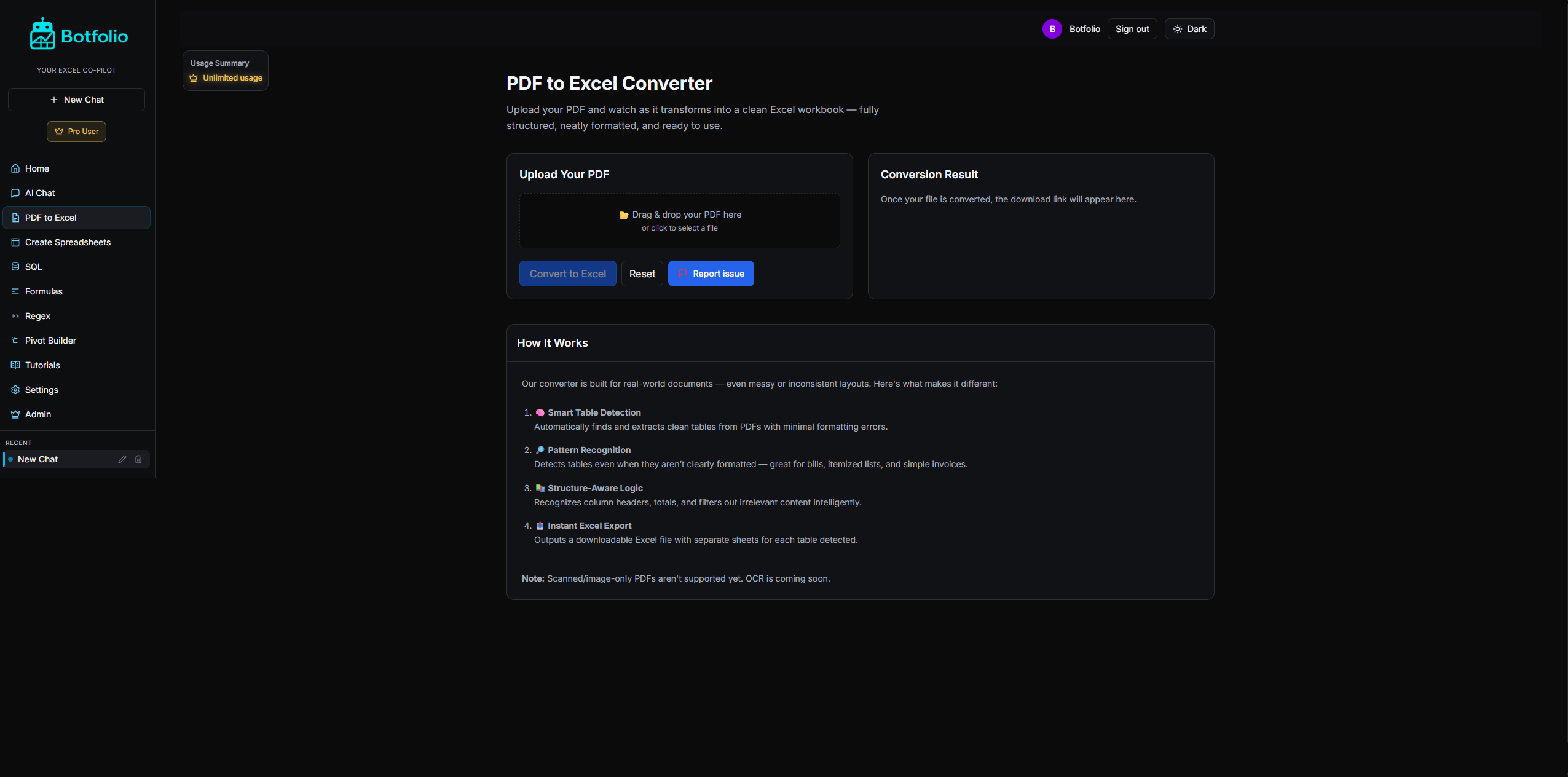 Botfolio - Screenshot 2