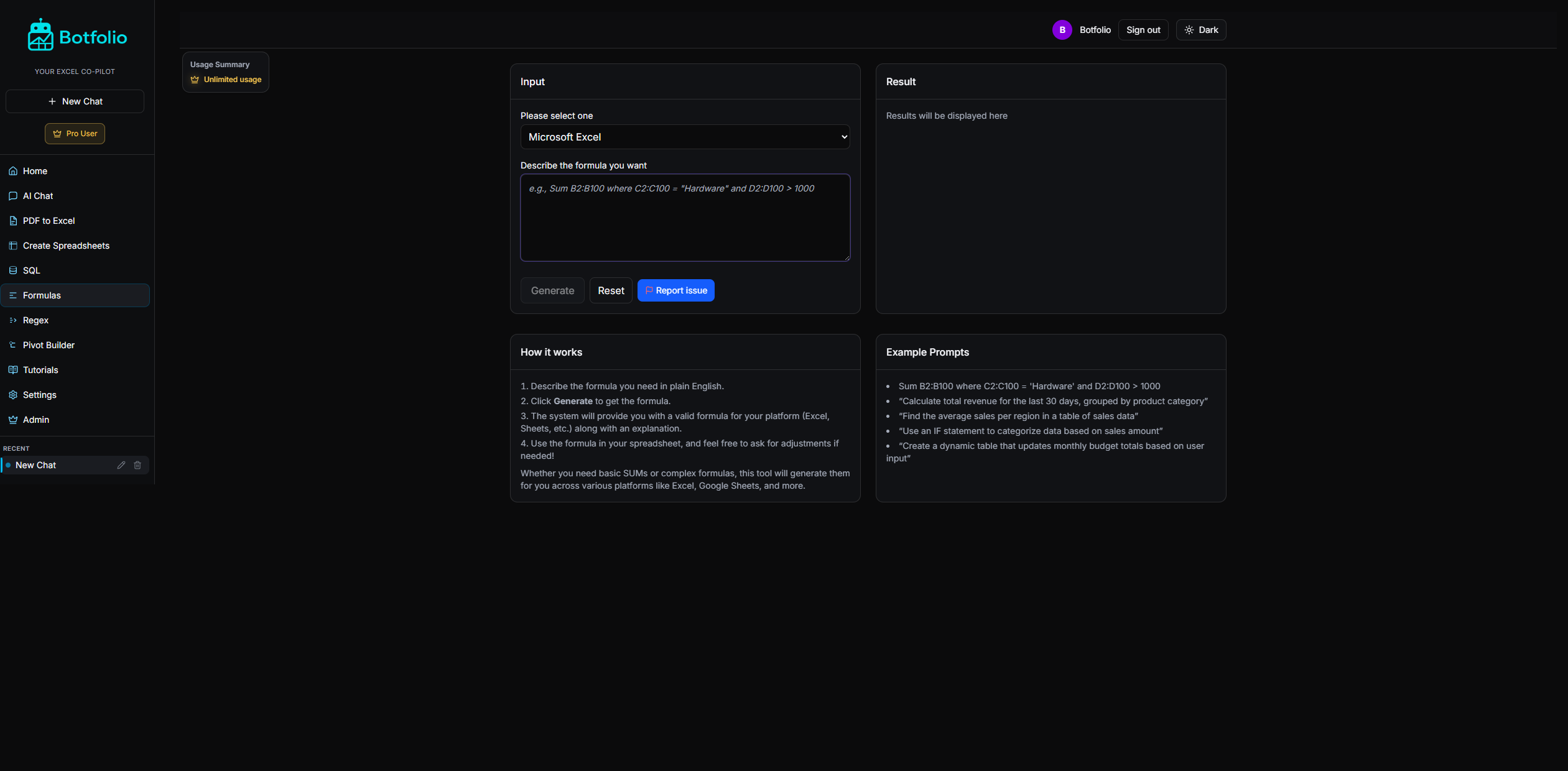 Botfolio - Screenshot 3