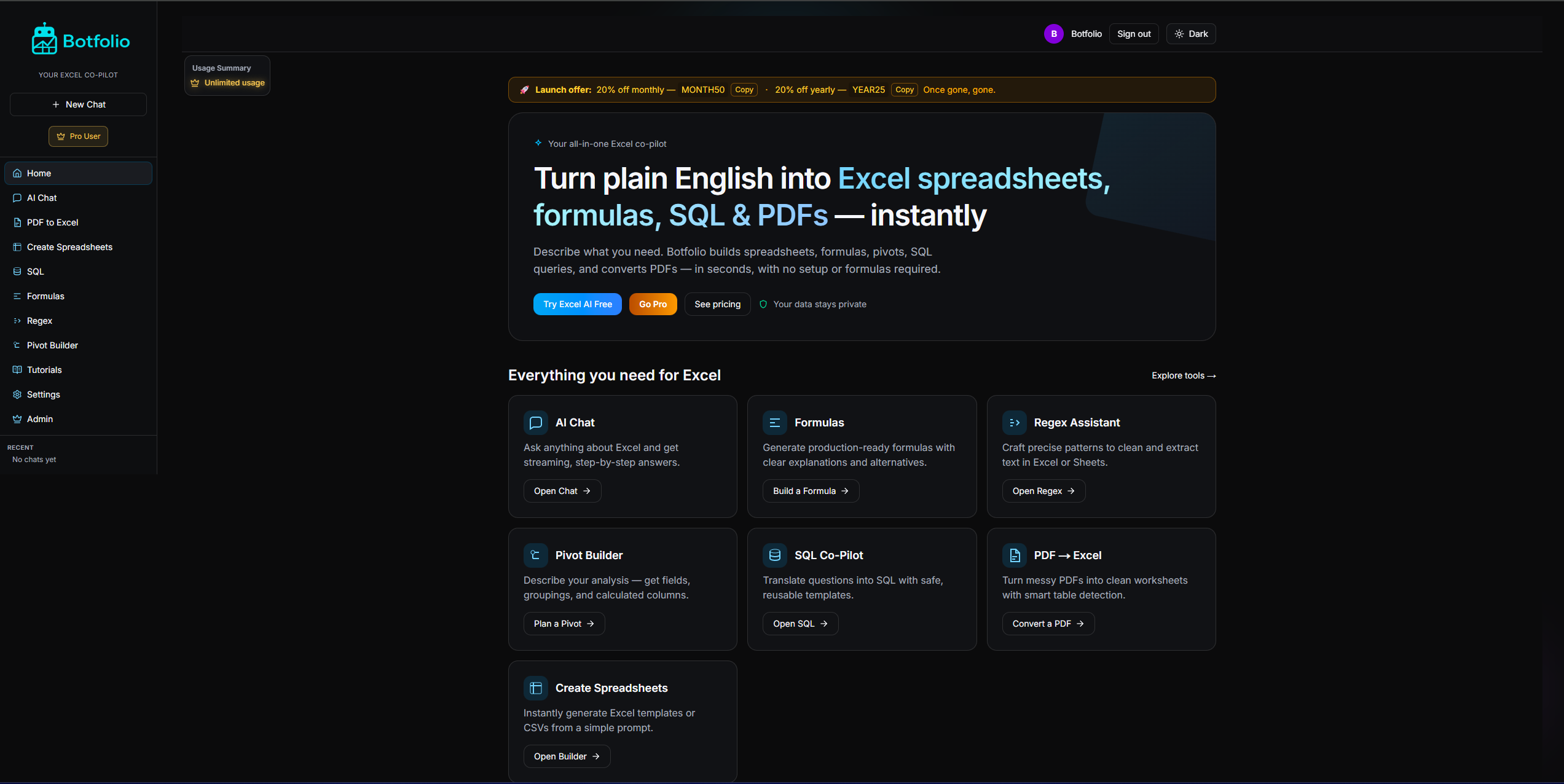 Botfolio - Screenshot 4