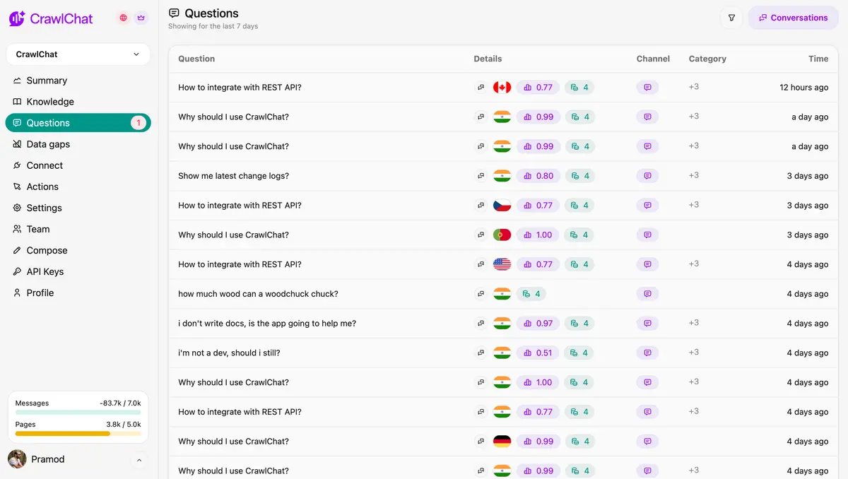 CrawlChat - Screenshot 2