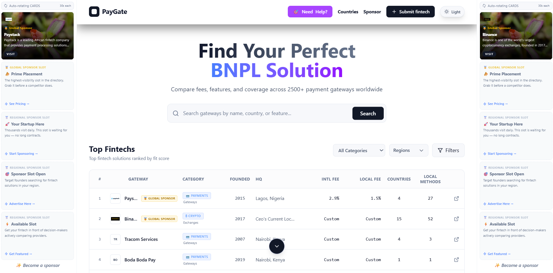 Paygate Index - Screenshot 1