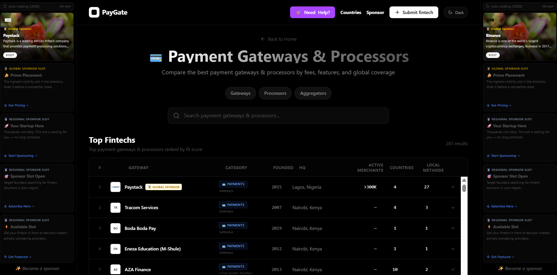 Paygate Index - Screenshot 2