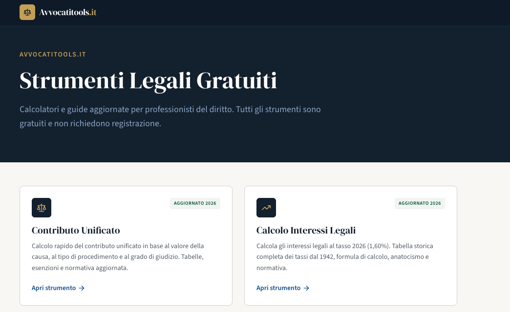 Avvocato Tools  - Screenshot 1