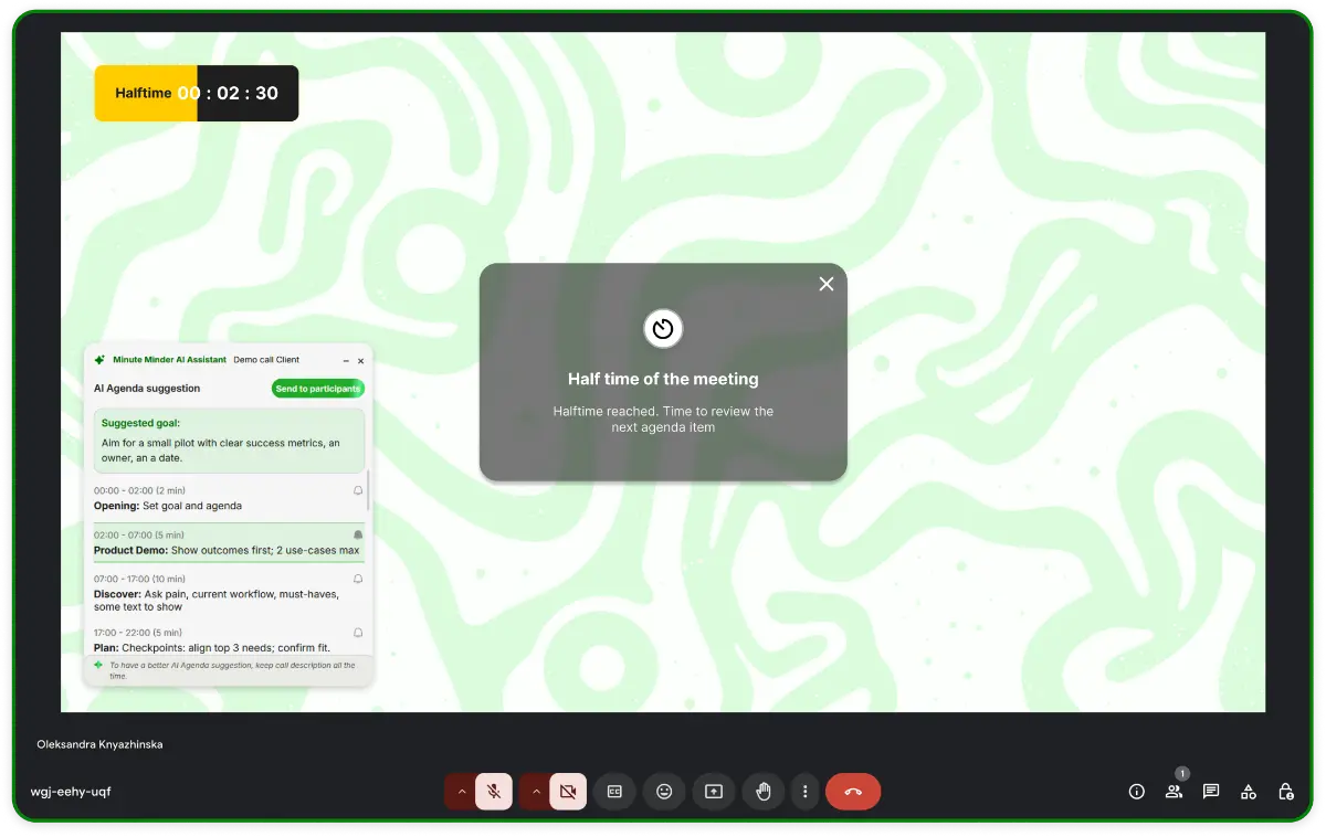 Minute Minder - Screenshot 2