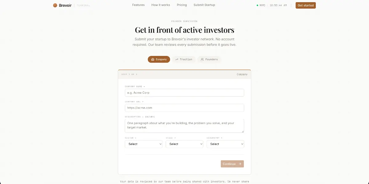 Brevoir Terminal - Screenshot 2