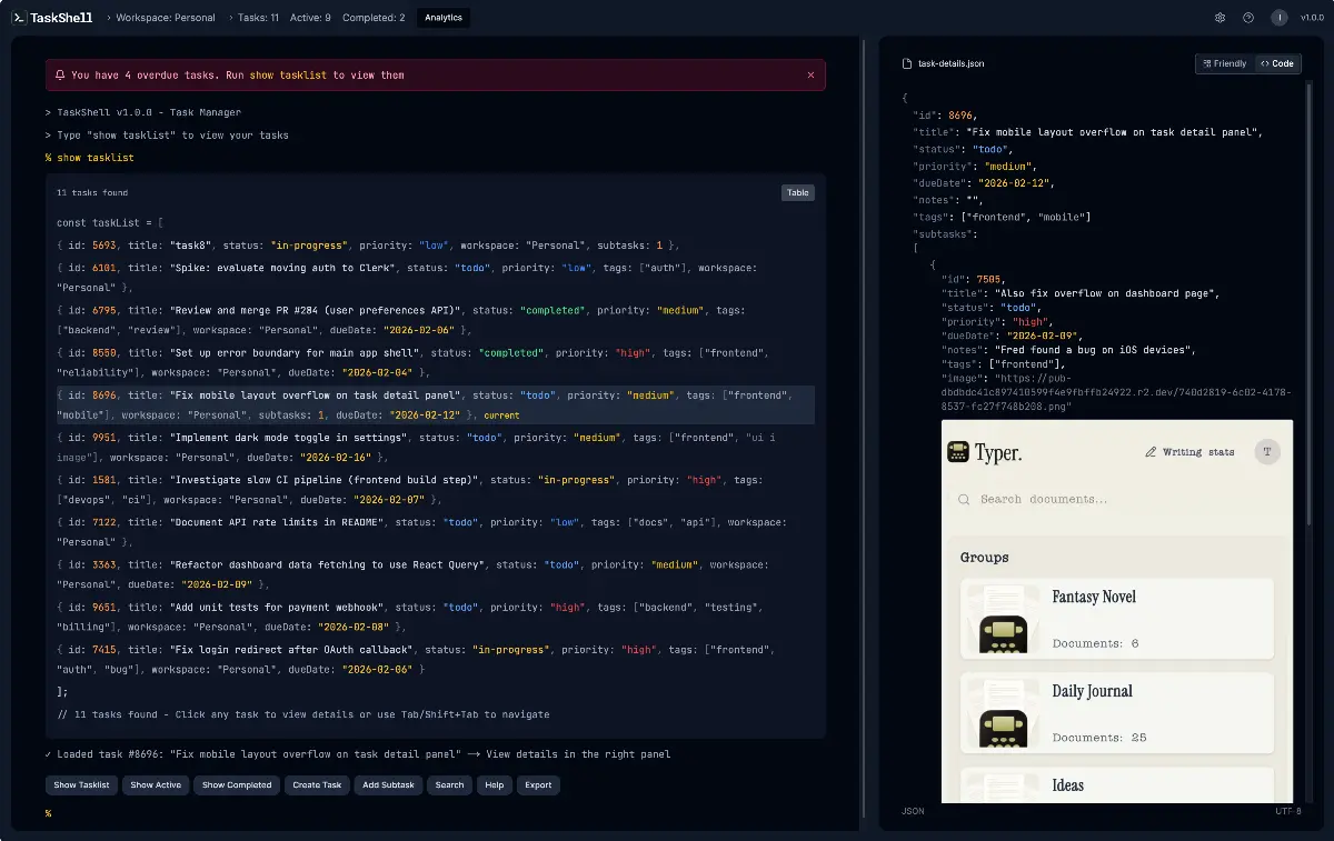 TaskShell - Screenshot 2