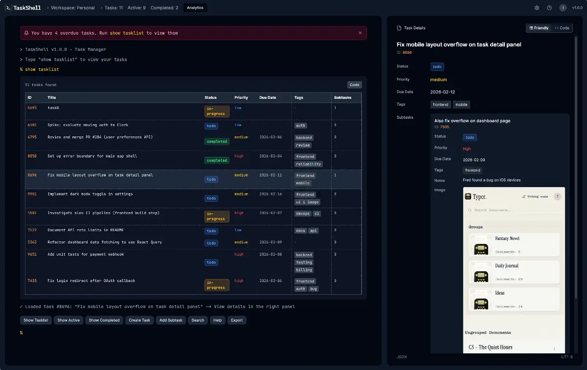 TaskShell - Screenshot 3