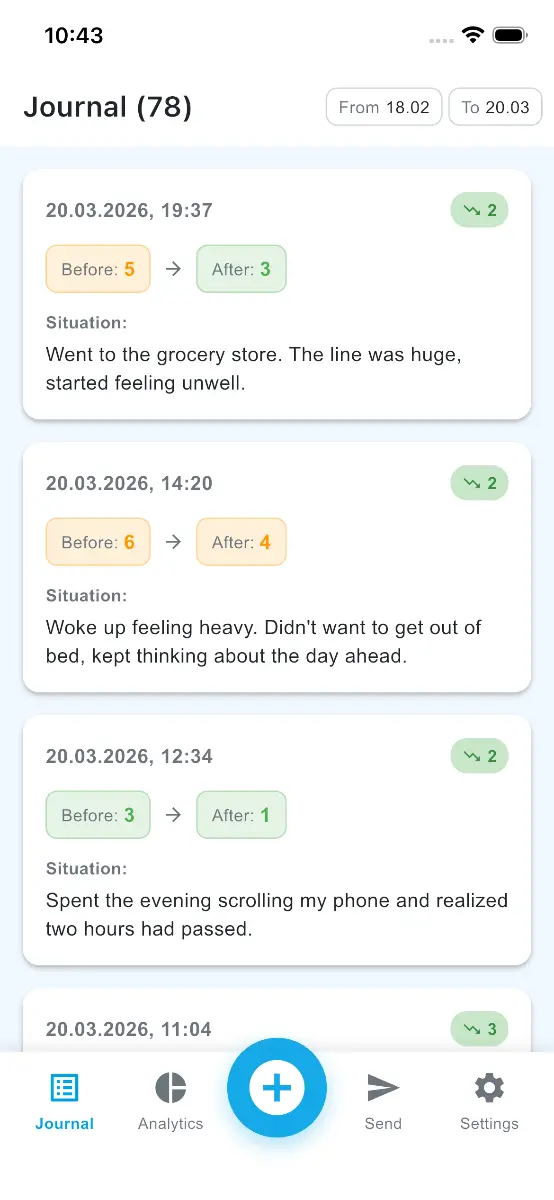 Mentalium - CBT Diary by Voice - Screenshot 3