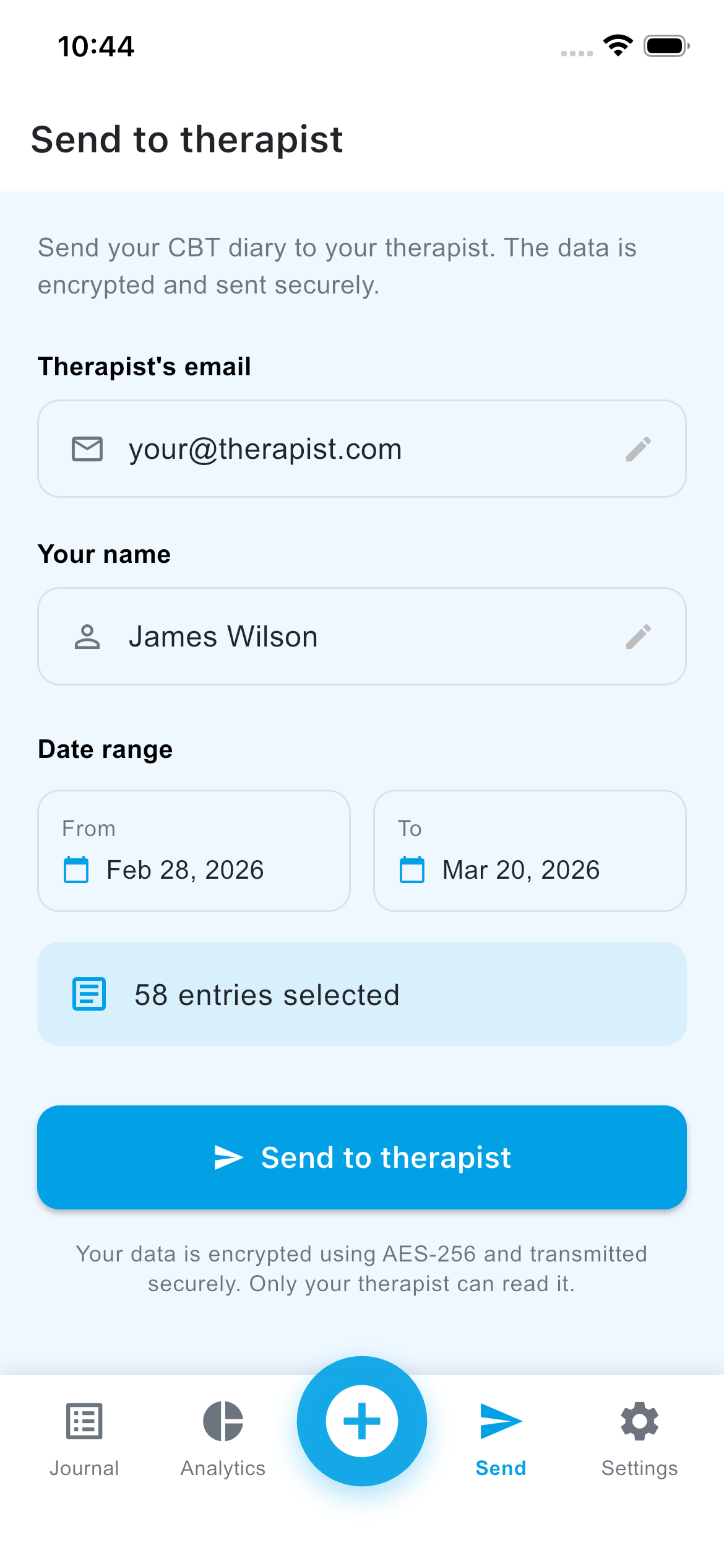 Mentalium - CBT Diary by Voice - Screenshot 4