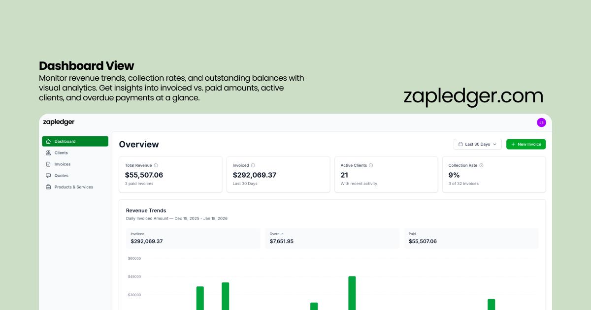 Zapledger - Screenshot 1