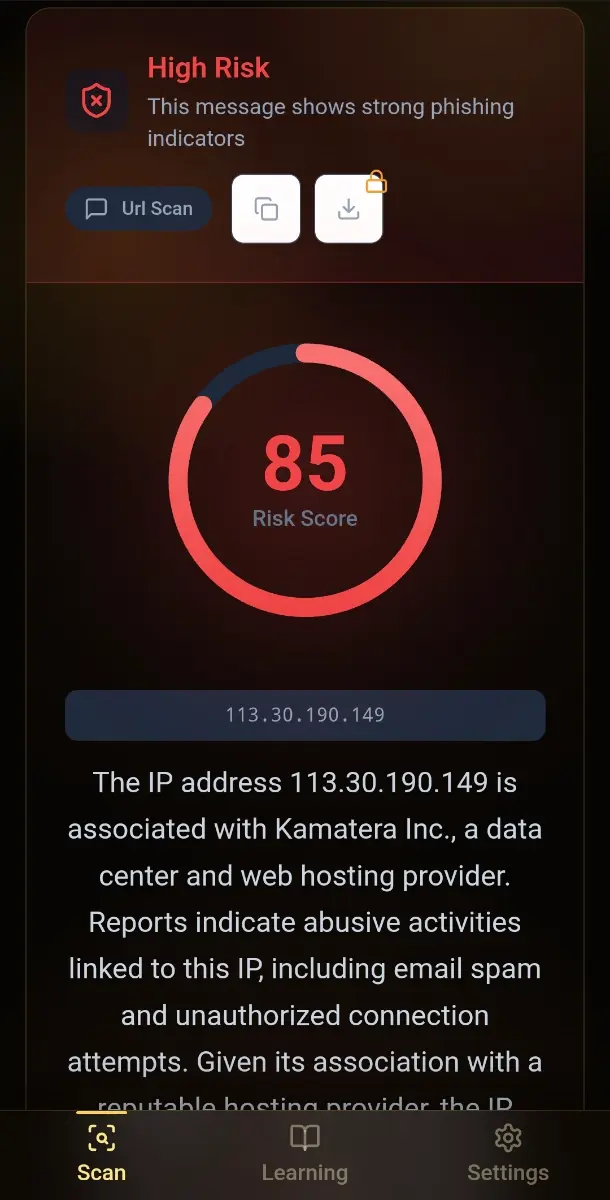 PhishGlass  - Screenshot 2