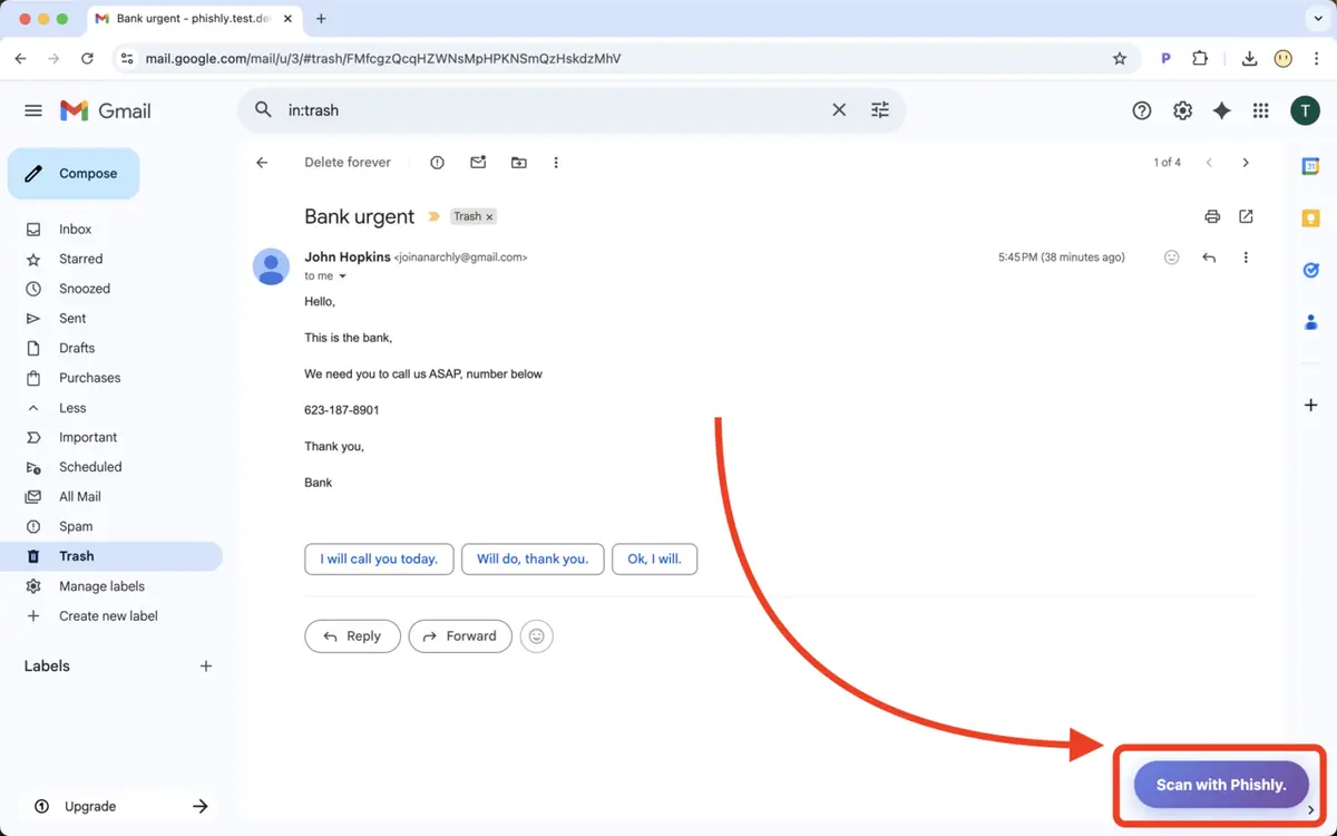Phishly - Screenshot 1