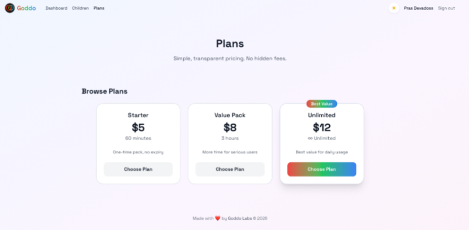 Goddo - an AI companion for your kids - Screenshot 3